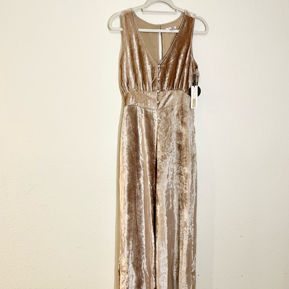 Amuse Society velvet jumpsuit